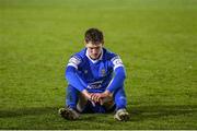 26 November 2021; John Martin of Waterford dejected after his side's defeat in the SSE Airtricity League Promotion / Relegation Play-off Final between UCD and Waterford at Richmond Park in Dublin. Photo by Stephen McCarthy/Sportsfile