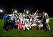 26 November 2021; UCD players celebrate following the SSE Airtricity League Promotion / Relegation Play-off Final between UCD and Waterford at Richmond Park in Dublin. Photo by Stephen McCarthy/Sportsfile