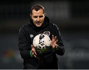 12 November 2021; Republic of Ireland assistant coach John O'Shea before the UEFA European U21 Championship qualifying group A match between Republic of Ireland and Italy at Tallaght Stadium in Dublin. Photo by Piaras Ó Mídheach/Sportsfile