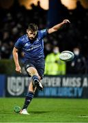 27 November 2021; Ross Byrne of Leinster kicks a conversion during the United Rugby Championship match between Leinster and Ulster at the RDS Arena in Dublin. Photo by Harry Murphy/Sportsfile