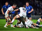 27 November 2021; Jimmy O'Brien of Leinster is tackled by Rob Herring, left, and Marcus Rea of Ulster during the United Rugby Championship match between Leinster and Ulster at RDS Arena in Dublin. Photo by David Fitzgerald/Sportsfile