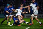 27 November 2021; Craig Gilroy of Ulster is tackled by Harry Byrne of Leinster during the United Rugby Championship match between Leinster and Ulster at RDS Arena in Dublin. Photo by David Fitzgerald/Sportsfile