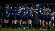 27 November 2021; Adam Byrne of Leinster and team-mates huddle after their side's defeat in the United Rugby Championship match between Leinster and Ulster at the RDS Arena in Dublin. Photo by Harry Murphy/Sportsfile