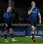 27 November 2021; Devin Toner, right, and Nick McCarthy of Leinster after their side's defeat in the United Rugby Championship match between Leinster and Ulster at the RDS Arena in Dublin. Photo by Harry Murphy/Sportsfile