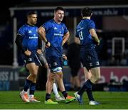 27 November 2021; Will Connors of Leinster, centre, with Adam Byrne and Robbie Henshaw after their side's defeat in the United Rugby Championship match between Leinster and Ulster at the RDS Arena in Dublin. Photo by Harry Murphy/Sportsfile