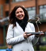 28 November 2021; IHRB Senior Medical Officer Dr Jennifer Pugh with her Contribution to the Industry award on day two of the Fairyhouse Winter Festival at Fairyhouse Racecourse in Ratoath, Meath. Photo by David Fitzgerald/Sportsfile