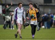 28 November 2021; Cian MacGabhann, left, and Eddie Gibbons of Kilmacud Crokes after the 2021 AIB Leinster Club Senior Hurling Championship Quarter-Final match between Raharney Hurling Club and Kilmacud Crokes at TEG Cusack Park in Mullingar, Westmeath. Photo by Dáire Brennan/Sportsfile
