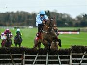 28 November 2021; Honeysuckle, with Rachael Blackmore up, jumps the last on their way to winning the BARONERACING.COM Hatton's Grace Hurdle on day two of the Fairyhouse Winter Festival at Fairyhouse Racecourse in Ratoath, Meath. Photo by David Fitzgerald/Sportsfile