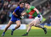 28 November 2021; Conor McCrickard of St Finbarr's in action against Maurice Shanley of Clonakilty during the Cork County Senior Club Football Championship Final match between Clonakilty and St Finbarr's at Páirc Uí Chaoimh in Cork. Photo by Piaras Ó Mídheach/Sportsfile