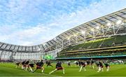 28 November 2021; Bohemians players warm-up before the Extra.ie FAI Cup Final match between Bohemians and St Patrick's Athletic at the Aviva Stadium in Dublin. Photo by Seb Daly/Sportsfile