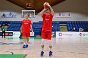 28 November 2021; Bogic Vujosevic of Austria warms up before the FIBA EuroBasket 2025 Pre-Qualifiers First Round Group A match between Ireland and Austria at National Basketball Arena in Tallaght, Dublin. Photo by Brendan Moran/Sportsfile