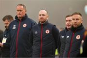 28 November 2021; St Patrick's Athletic head coach Stephen O'Donnell during national anthem during the Extra.ie FAI Cup Final match between Bohemians and St Patrick's Athletic at Aviva Stadium in Dublin. Photo by Michael P Ryan/Sportsfile