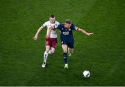 28 November 2021; Jamie Lennon of St Patrick's Athletic in action against Ross Tierney of Bohemians during the Extra.ie FAI Cup Final match between Bohemians and St Patrick's Athletic at Aviva Stadium in Dublin. Photo by Ben McShane/Sportsfile