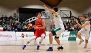 28 November 2021; Bogic Vujosevic of Austria in action against Brian Fitzpatrick of Ireland during the FIBA EuroBasket 2025 Pre-Qualifiers First Round Group A match between Ireland and Austria at National Basketball Arena in Tallaght, Dublin. Photo by Brendan Moran/Sportsfile