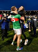 28 November 2021; John McGrath of Loughmore/Castleiney celebrates with his girlfiend Kirsten McCormack after their side's victory in the Tipperary County Senior Club Hurling Championship Final Replay match between Thurles Sarsfields and Loughmore/Castleiney at Semple Stadium in Thurles, Tipperary. Photo by Harry Murphy/Sportsfile