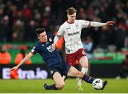 28 November 2021; Stephen Mallon of Bohemians in action against Lee Desmond of St Patrick's Athletic during the Extra.ie FAI Cup Final match between Bohemians and St Patrick's Athletic at Aviva Stadium in Dublin. Photo by Stephen McCarthy/Sportsfile