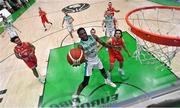 28 November 2021; Taiwo Badmus of Ireland scores a basket during the FIBA EuroBasket 2025 Pre-Qualifiers First Round Group A match between Ireland and Austria at National Basketball Arena in Tallaght, Dublin. Photo by Brendan Moran/Sportsfile