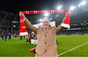 28 November 2021; Brian Kerr celebrates after the Extra.ie FAI Cup Final match between Bohemians and St Patrick's Athletic at the Aviva Stadium in Dublin. Photo by Seb Daly/Sportsfile