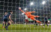 28 November 2021; St Patrick's Athletic goalkeeper Vitezslav Jaros makes a save during the Extra.ie FAI Cup Final match between Bohemians and St Patrick's Athletic at Aviva Stadium in Dublin. Photo by Seb Daly/Sportsfile