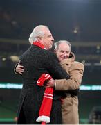 28 November 2021; Garrett Kelleher, left, and Brian Kerr celebrate after the Extra.ie FAI Cup Final match between Bohemians and St Patrick's Athletic at Aviva Stadium in Dublin. Photo by Stephen McCarthy/Sportsfile