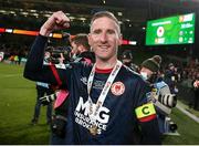 28 November 2021; Ian Bermingham of St Patrick's Athletic celebrates after his side's victory in the Extra.ie FAI Cup Final match between Bohemians and St Patrick's Athletic at Aviva Stadium in Dublin. Photo by Michael P Ryan/Sportsfile