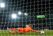 28 November 2021; Stephen Mallon of Bohemians scores a penalty during the penalty shootout of the Extra.ie FAI Cup Final match between Bohemians and St Patrick's Athletic at Aviva Stadium in Dublin. Photo by Stephen McCarthy/Sportsfile