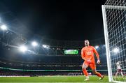 28 November 2021; St Patrick's Athletic goalkeeper Vitezslav Jaros celebrates after Tyreke Wilson of Bohemians misses a penalty during the penalty shootout of the Extra.ie FAI Cup Final match between Bohemians and St Patrick's Athletic at Aviva Stadium in Dublin. Photo by Stephen McCarthy/Sportsfile