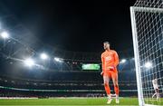 28 November 2021; St Patrick's Athletic goalkeeper Vitezslav Jaros celebrates after Tyreke Wilson of Bohemians misses a penalty during the penalty shootout of the Extra.ie FAI Cup Final match between Bohemians and St Patrick's Athletic at Aviva Stadium in Dublin. Photo by Stephen McCarthy/Sportsfile