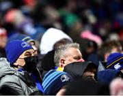 27 November 2021; Leinster supporters during the United Rugby Championship match between Leinster and Ulster at RDS Arena in Dublin.  Photo by David Fitzgerald/Sportsfile