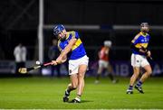 27 November 2021; Willie Hyland of Clough-Ballacolla takes a free during the AIB Leinster GAA Hurling Senior Club Championship Quarter-Final match between Clough-Ballacolla and Rapparees at MW Hire O'Moore Park in Portlaoise, Laois. Photo by Sam Barnes/Sportsfile