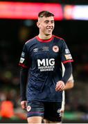 28 November 2021; Darragh Burns of St Patrick's Athletic during the Extra.ie FAI Cup Final match between Bohemians and St Patrick's Athletic at Aviva Stadium in Dublin. Photo by Michael P Ryan/Sportsfile