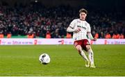 28 November 2021; Stephen Mallon of Bohemians takes a penalty in the shoot-out of the Extra.ie FAI Cup Final match between Bohemians and St Patrick's Athletic at Aviva Stadium in Dublin. Photo by Stephen McCarthy/Sportsfile