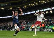 28 November 2021; Stephen Mallon of Bohemians in action against Jak Hickman of St Patrick's Athletic during the Extra.ie FAI Cup Final match between Bohemians and St Patrick's Athletic at Aviva Stadium in Dublin. Photo by Stephen McCarthy/Sportsfile