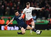 28 November 2021; Stephen Mallon of Bohemians in action against Lee Desmond of St Patrick's Athletic during the Extra.ie FAI Cup Final match between Bohemians and St Patrick's Athletic at Aviva Stadium in Dublin. Photo by Stephen McCarthy/Sportsfile