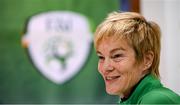 29 November 2021; Manager Vera Pauw during a Republic of Ireland Women press conference at Tallaght Stadium in Dublin. Photo by Stephen McCarthy/Sportsfile