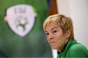 29 November 2021; Manager Vera Pauw during a Republic of Ireland Women press conference at Tallaght Stadium in Dublin. Photo by Stephen McCarthy/Sportsfile