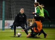 29 November 2021; Goalkeeper Megan Walsh during a Republic of Ireland Women training session at Tallaght Stadium in Dublin. Photo by Stephen McCarthy/Sportsfile