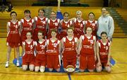 30 March 2004; The team from Killarney Community College. All - Ireland Schoolgirls Basketball League, Senior 'C' Final, Salesians, Limerick, v Killarney Community College, Kerry, ESB Arena, Tallaght, Dublin. Picture credit; Brendan Moran / SPORTSFILE *EDI*