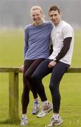 30 March 2004; Ireland's Maria McCambridge with husband and trainer Gary Crossan at the Phoenix Park, Dublin. Picture credit; Damien Eagers / SPORTSFILE *EDI*
