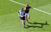 7 July 2013; David O'Callaghan, Dublin, in action against Fergal Moore, Galway. Leinster GAA Hurling Senior Championship Final, Galway v Dublin, Croke Park, Dublin. Picture credit: Brian Lawless / SPORTSFILE