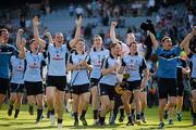 7 July 2013; Dublin players celebrate after the match. Leinster GAA Hurling Senior Championship Final, Galway v Dublin, Croke Park, Dublin. Picture credit: Brian Lawless / SPORTSFILE