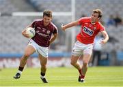 27 July 2013; Sean Armstrong, Galway, in action against James Loughrey, Cork. GAA Football All-Ireland Senior Championship, Round 4, Cork v Galway, Croke Park, Dublin. Picture credit: Stephen McCarthy / SPORTSFILE