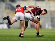 27 July 2013; Finian Hanley, Galway, in action against John O'Rourke, Cork. GAA Football All-Ireland Senior Championship, Round 4, Cork v Galway, Croke Park, Dublin. Picture credit: David Maher / SPORTSFILE