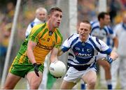 27 July 2013; Patrick McBrearty, Donegal, in action against Peter O'Leary, Laois. GAA Football All-Ireland Senior Championship, Round 4, Donegal v Laois, Pairc Sean Mac Diarmada, Carrick-on-Shannon, Co. Leitrim. Picture credit: Oliver McVeigh / SPORTSFILE