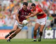 27 July 2013; Sean Armstrong, Galway, in action against Thomas Clancy, Cork. GAA Football All-Ireland Senior Championship, Round 4, Cork v Galway, Croke Park, Dublin. Picture credit: David Maher / SPORTSFILE