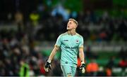 28 November 2021; Bohemians goalkeeper James Talbot during the Extra.ie FAI Cup Final match between Bohemians and St Patrick's Athletic at Aviva Stadium in Dublin. Photo by Eóin Noonan/Sportsfile