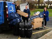 6 December 2021; Leinster Rugby have this morning announced the Peter McVerry Trust as its second charity affiliate of the new season. The Peter McVerry Trust will work with the club over the next month with the aim of raising awareness of homelessness in Ireland and in particular in the 12 counties of Leinster, with Leinster Rugby highlighting the great work of the Peter McVerry Trust across its digital and social platforms. In addition, Life Style Sports, a premium partner of Leinster Rugby, has agreed, with the support of adidas, to donate cold weather adidas Leinster Rugby kit to the Peter McVerry Trust to help those that rely on their services over the winter months ahead. The kit will be distributed from the Peter McVerry Trust headquarters in Dublin and from its regional offices in Drogheda and in Naas. In attendance at the announcement were, from left, Life Style Sports Senior Marketing Executive Laoise McKenna, Leinster sponsorship manager Eamon De Búrca and Head of Events at the Peter McVerry Trust Orla Kerbey. For further information please check out pmvtrust.ie or leinsterrugby.ie Photo by Harry Murphy/Sportsfile