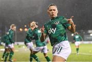 30 November 2021; Katie McCabe of Republic of Ireland warms-up before the FIFA Women's World Cup 2023 qualifying group A match between Republic of Ireland and Georgia at Tallaght Stadium in Dublin. Photo by Stephen McCarthy/Sportsfile