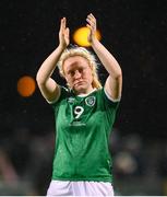 30 November 2021; Amber Barrett of Republic of Ireland after the FIFA Women's World Cup 2023 qualifying group A match between Republic of Ireland and Georgia at Tallaght Stadium in Dublin. Photo by Stephen McCarthy/Sportsfile