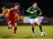 30 November 2021; Ruesha Littlejohn of Republic of Ireland in action against Khatia Tchkonia of Georgia during the FIFA Women's World Cup 2023 qualifying group A match between Republic of Ireland and Georgia at Tallaght Stadium in Dublin. Photo by Stephen McCarthy/Sportsfile